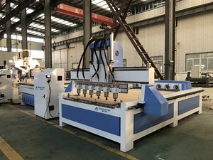 Fresadora CNC de 4 ejes con multihusillo y rotativo
