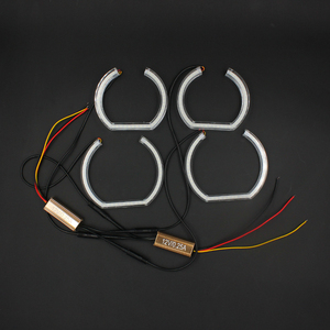 120Mm + 128Mm Smd Angel Eyes ไฟวงแหวน LED Halo,สำหรับ BMW F30 F35คริสตัล Led Angel Eyes DRL ไฟตัดหมอกสีขาวไฟหน้ารถสีเหลืองอำพัน - Product Image 1