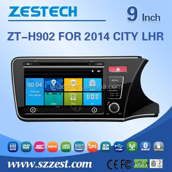 ZESTECH ระบบเครื่องเสียงรถยนต์สำหรับ Honda City 2014,2015เครื่องเล่น Dvd ติดรถยนต์2 Din พร้อม Gps,วิทยุ,โทรทัศน์,BT,3G,USB,SD,ระบบนำทาง