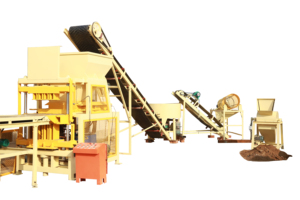 QT4-10自动联锁摊铺机砖机价格土块模具