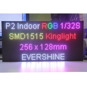 Evershine P2LEDパネル256 * 128mm 128*64ピクセル1/32スキャンSMD15153in1 RGB屋内フルカラー<span class=keywords><strong>LED</strong></span>ディスプレイP2LEDモジュールビデオウォール