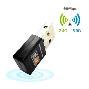 600Mbps USB WiFi Adapter 2.4GHz +5GHz WiFi Antenna PC Mini <strong>Wireless</strong> <strong>Computer</strong> <strong>Network</strong> Card Receiver Dual Band 802.11b/n/g/ac - Product Image 1