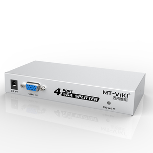 150MHz VGA Splitter 1 4 dışarı, <span class=keywords><strong>MT</strong></span>-<span class=keywords><strong>VIKI</strong></span> 1x4 1 bilgisayar 4 monitör + güç adaptörü VGA Splitter