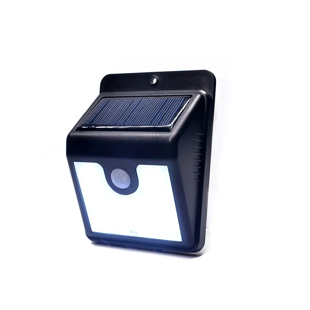 Yeni stil avlu siyah güneş su geçirmez bahçe lambası açık LED hareket sensörü duvar işık