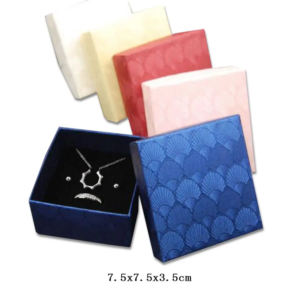 jewelry box wholesale diamond pattern bracelet necklace ring earrings box high-end ring jewelry box 5 colors optional