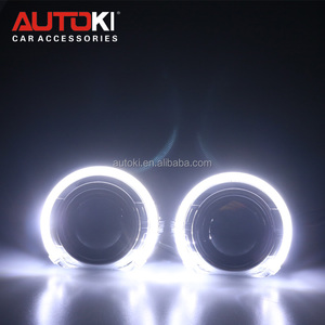 AUTOKI 3.0英寸 S-Max LED DRL 光罩带 2.5英寸 H1 迷你 <span class=keywords><strong>Hi</strong></span>/低 bi 氙气投影仪镜头大灯改造套件