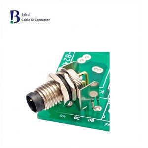 M8ตัวเชื่อมต่อเซ็นเซอร์แบบวงกลมมุม3 4 5 6 8Pin แผงรองรับแผงวงจร Pcb หน้าสัมผัสด้านหลังสำหรับติดตั้งสัญญาณ - Product Image 4