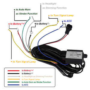 SUNKIA 汽车 DRL 控制器汽车 LED 日间行车灯继电器线束调光器 On/Off 12-18 V with 闪光灯和调光功能 - Product Image 5