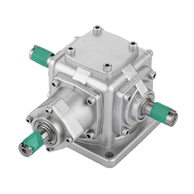 China OEM right angle gearbox ratio 1.5 : 1 T4 T6 small 90 degree planetary gearbox for agriculture