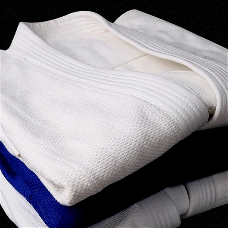عينة مجانية الشحن من ملابس فنون الدفاع عن النفس, الجودو جي كيمونو 100% قطن أبيض 450g بدلة الجودو