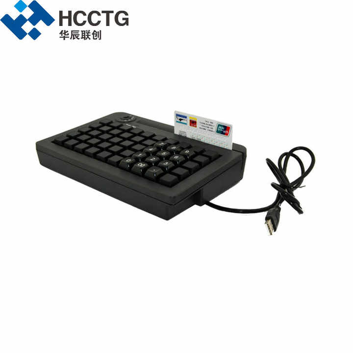 50คีย์ USB โปรแกรม POS แป้นพิมพ์กับ MSR KB50M
