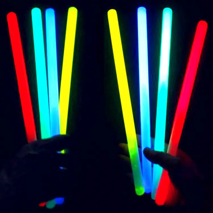 Fantastik parti Favor 8 ''100 adet Neon ışık Lumistick parlak çubuk kolye, ışıklı bilezik Mix renkler ışık sopalarla