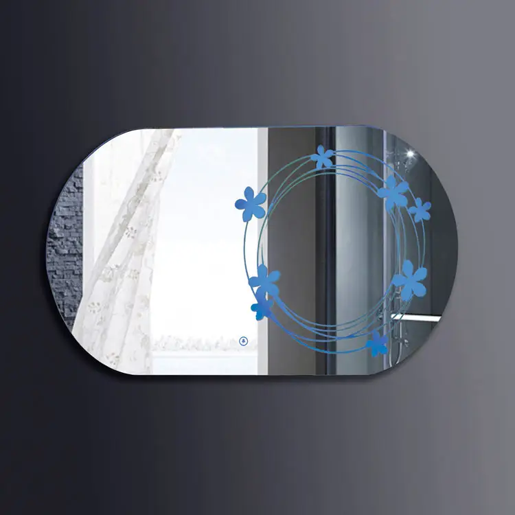 Specchio da parete di fascia alta a forma ovale moderno da bagno a Led Smart bagno specchio di vanità con luce
