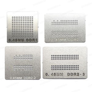 12pcs BGA סטנסיל <span class=keywords><strong>DDR1</strong></span> <span class=keywords><strong>DDR2</strong></span> DDR3 DDR4 DDR5 BGA Reballing קיט