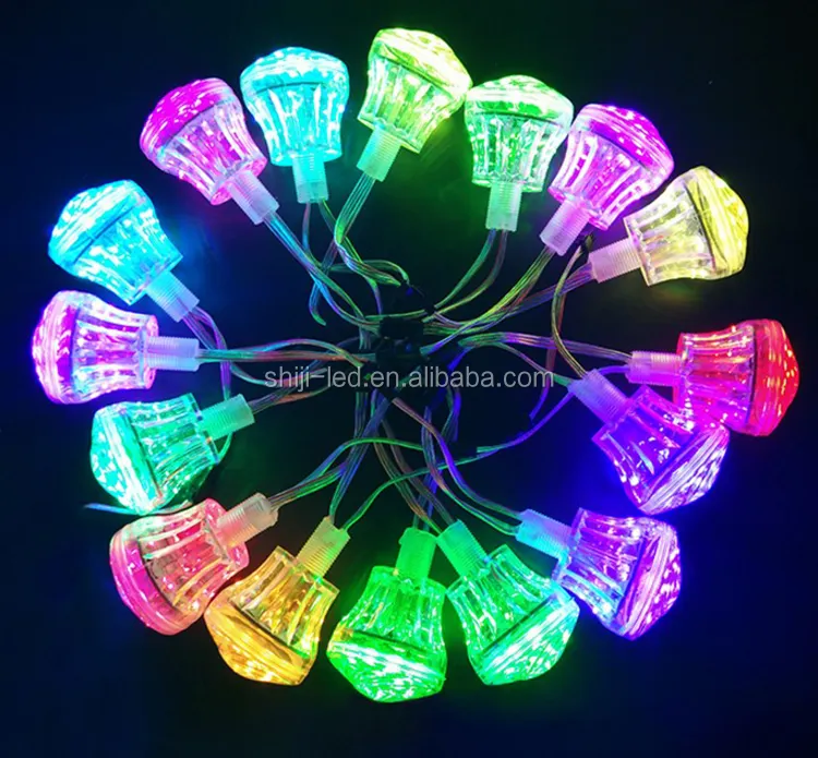 60Mm Diameter Cabochon Rgb Pixel Led UCS1903 18Pixels Turbo Led Amusement Licht DC24V Kermis