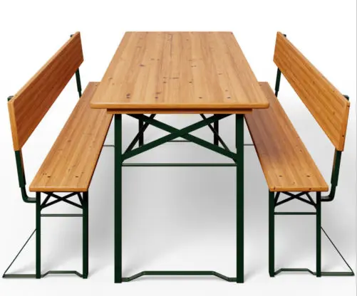 Ensemble de meubles de Patio, 3 pièces, Table de pique-nique d'extérieur, banc à bière, mobilier de plein air de Patio pliable