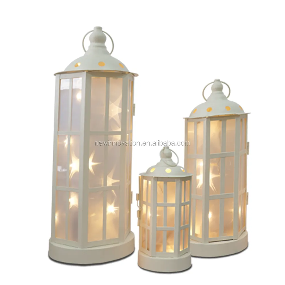 Linternas LED blancas cálidas para fiestas en casa, linternas de Ramadán para decoraciones de boda y Navidad, producto en oferta