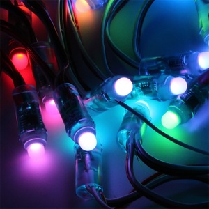 DC 5V Voll farbiges wasserdichtes IP68 LED Pixel Light 12mm WS2811 Rund pixel modul mit Kunststoff-Chip material - Product Image 6