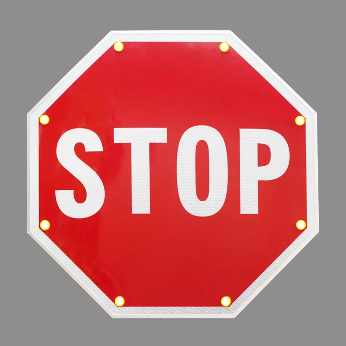 Segnali di sicurezza stradale In India arabo Led lampeggiante segnale di Stop su scuolabus Solar Stop Go Sign Board