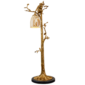 Monkey Antique <strong>Tall</strong> Floor Standing <strong>Lamps</strong> Brass Bronze European E27 Standard Export Carton Custom Size and Color Mid Century <strong>Lamp</strong> - Product Image 4