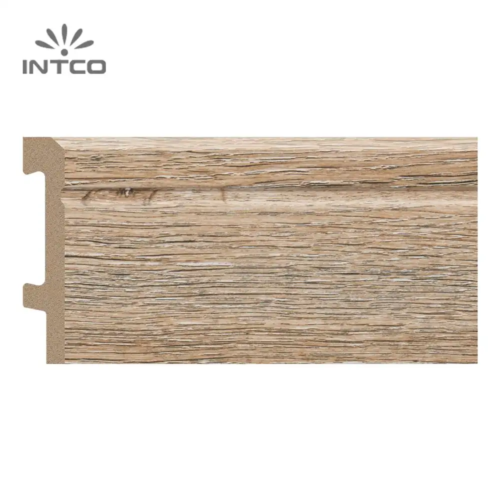 Luontco — planche de sol en vinyle, jupe de couleur bois, accessoires décoratifs étanches, pour plinthes, 8cm