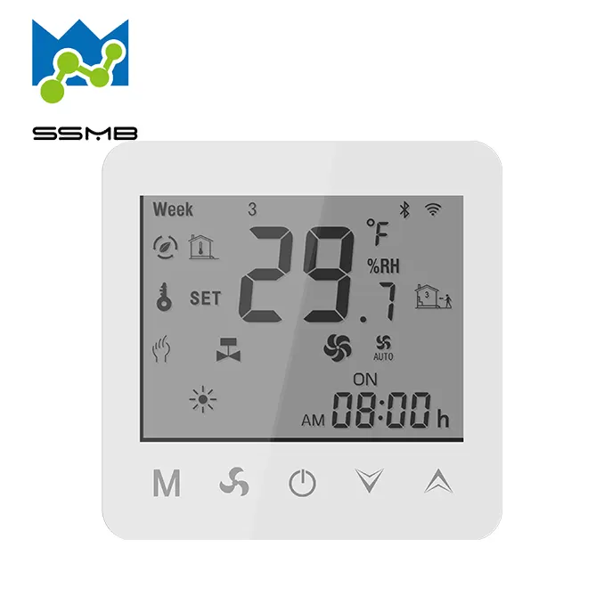 Thermostat de chauffage numérique sans fil programmable, fonctionne en chine, avec écran tactile, WIFI, salle de contrôle, pour la maison