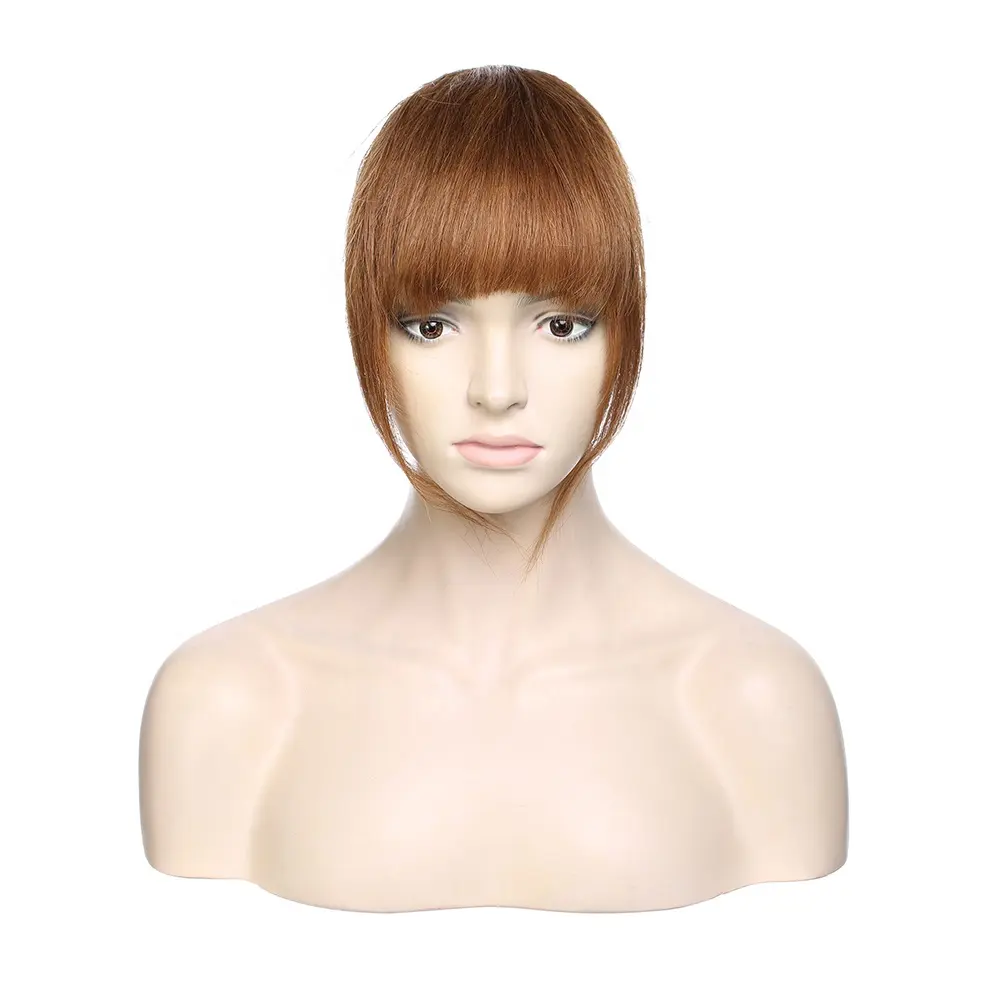 Iyi ses İnsan saç Fringe bang sevimli hairpieces 100% bakire brezilyalı saç tokası