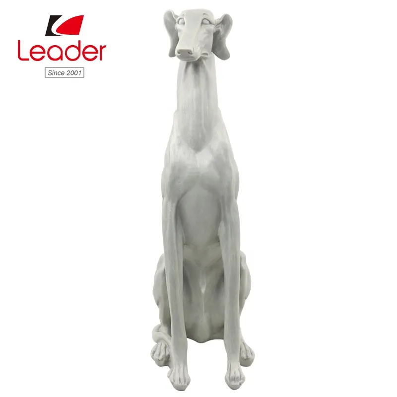 Escultura de perro de poliresina, estatua de perro, artesanía de resina, Color blanco, tamaño natural Adorable