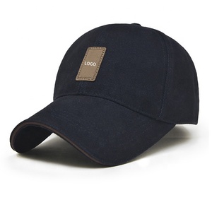 Boné de beisebol, chapéu preto de esporte de alta qualidade, personalizado, boné de beisebol ajustável de algodão 100% com logotipo