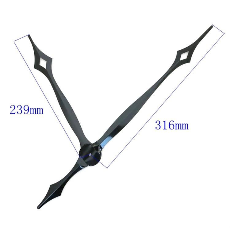 HR02072 couleur noire (aiguille des heures 239 mm, aiguille des minutes 316 mm)