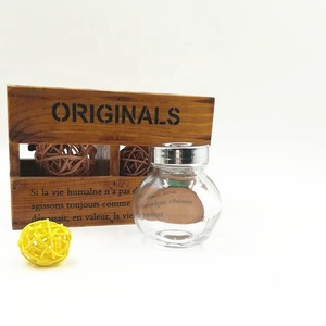 מפעל מכירה זול קטן שטוח תוף 40 ml פנסי סוכריות שוקולד אגוז מזון אחסון מיכל זכוכית צנצנת עם כסף פלסטיק lid1oz