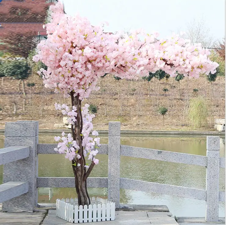Árvore gigante de flor de cerejeira artificial para decoração de mercado