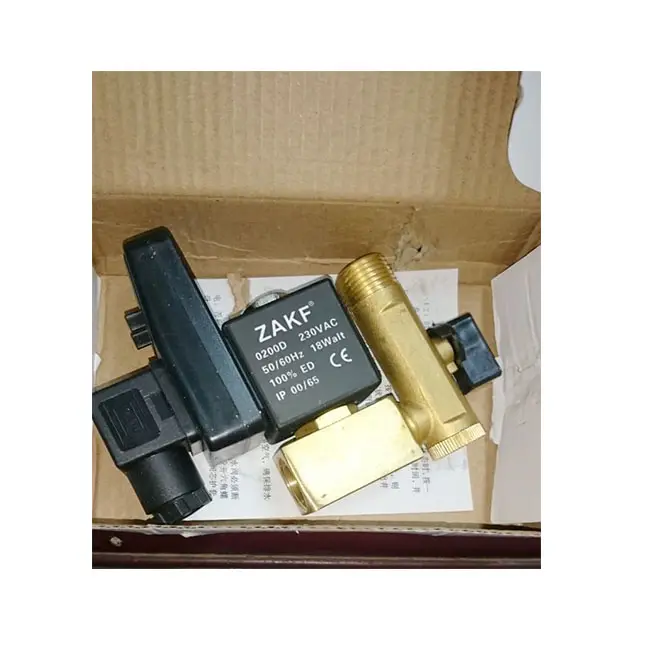 Válvula Solenoide eléctrica, 1/2 ", 1/4", tamaño de rosca, piezas de compresor de aire, temporizador, válvula de drenaje automático