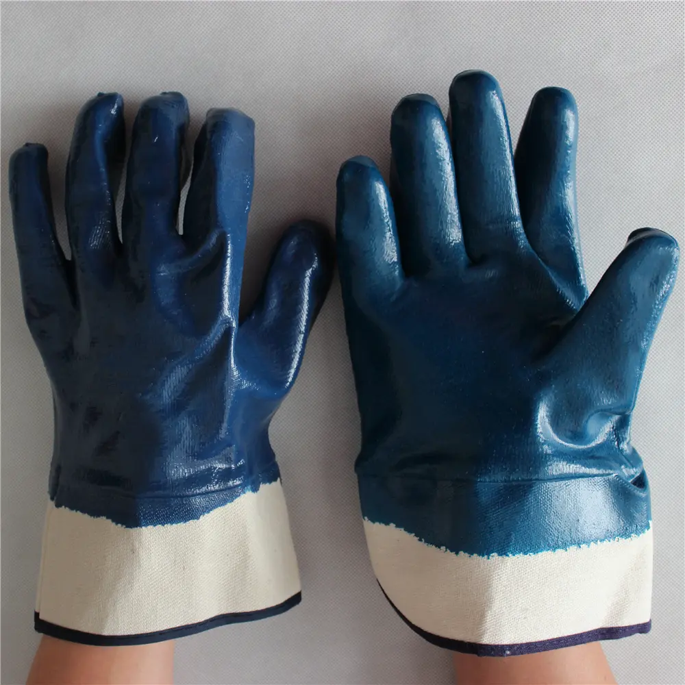 Gießen über Manschetten-Manschetten-Hoch leistungs handschuhe aus blauem Nitril