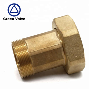 Green Guten-top <strong>1</strong>&quot; Inch Brass Water Meter Outlet <strong>Connection</strong> One Way Thread Adapter Fitting