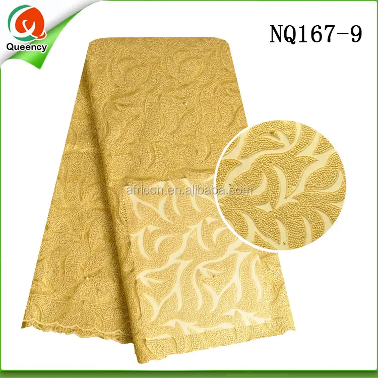 Queency tül net dantel kumaş kumaş çin guangzhou toptan işareti NQ167-9