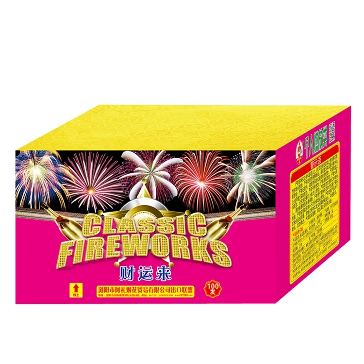 Vendita calda Cinese Pyro Fuochi D'artificio 100 Scatti Fuochi D'artificio Della Torta Per La Festa di Natale