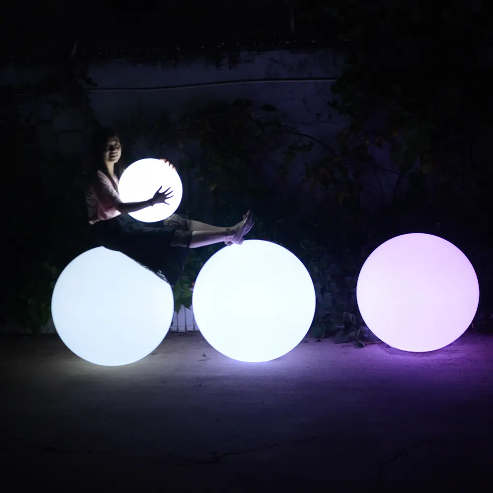 Nuevo LED efecto luz del disco/Gran inalámbrico flotante led iluminado piscina bola recargable de luz led bola
