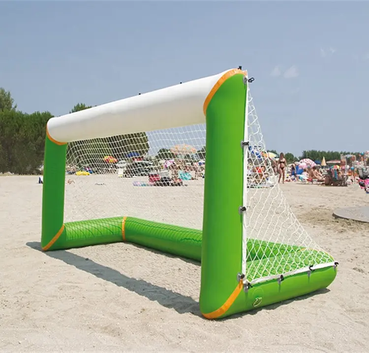 Polo de agua inflable, juguetes de fútbol, portería de agua flotante usada, puerta de pelotas hinchables, portería de fútbol para playa