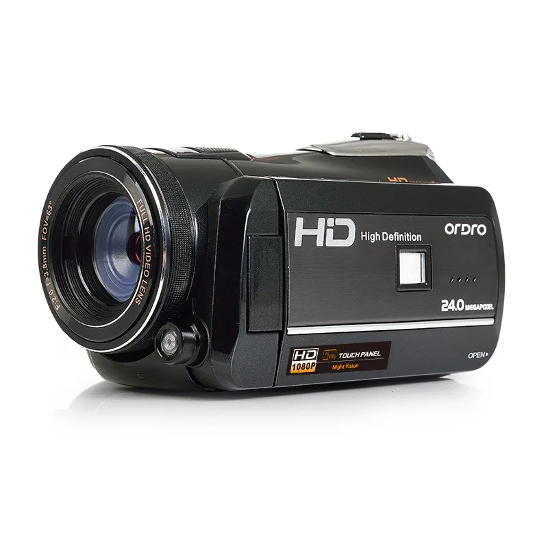 Câmera de vídeo digital full hd, 1080p, zoom digital de 24mp, 18x, wi-fi, infravermelho