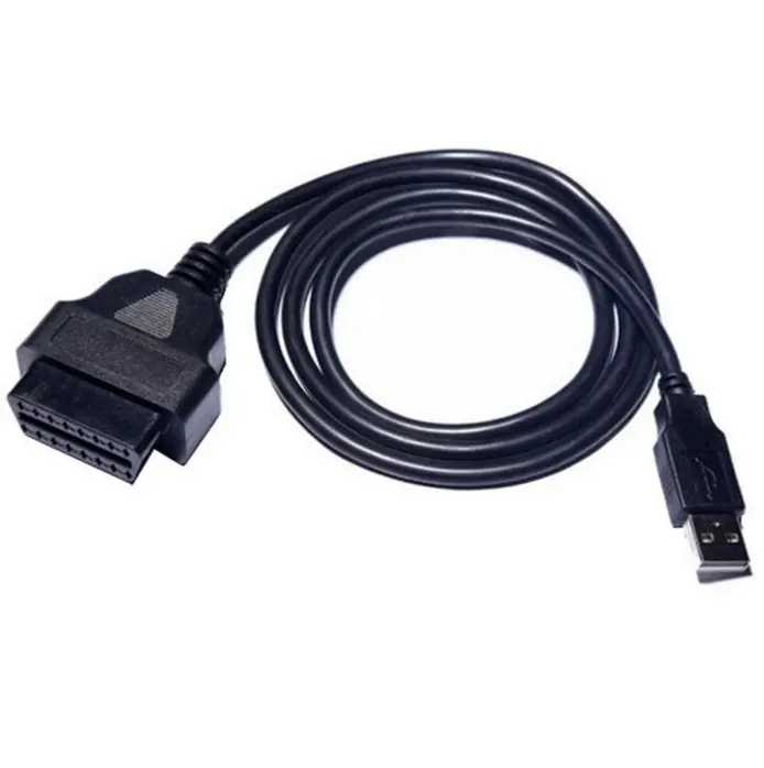 Kabel mobil OBD2 perempuan ke USB, komputer mengemudi kabel Transfer USB obd 1M