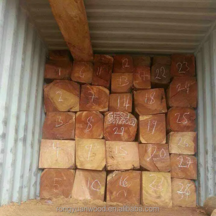 Doussie logs feitos para material de construção de madeira, placa de construção, madeira quadrada, logs redondos/madeira madeira madeira madeira