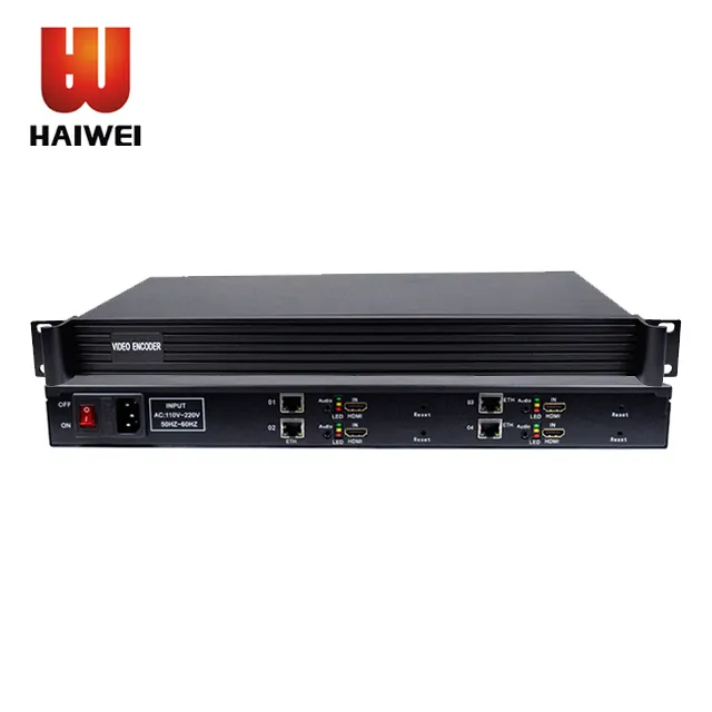 Haiwei 4 canais hdmi hd h.264, iptv encoderdigital tv equipamento de transmissão