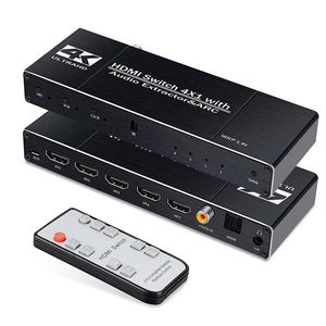 V2.0 4K HDMI interruptor de 4x1 4 en 1 HDMI Switcher con arco SPDIF Coaxial salida de Audio de 3,5mm Extractor - Product Image 2