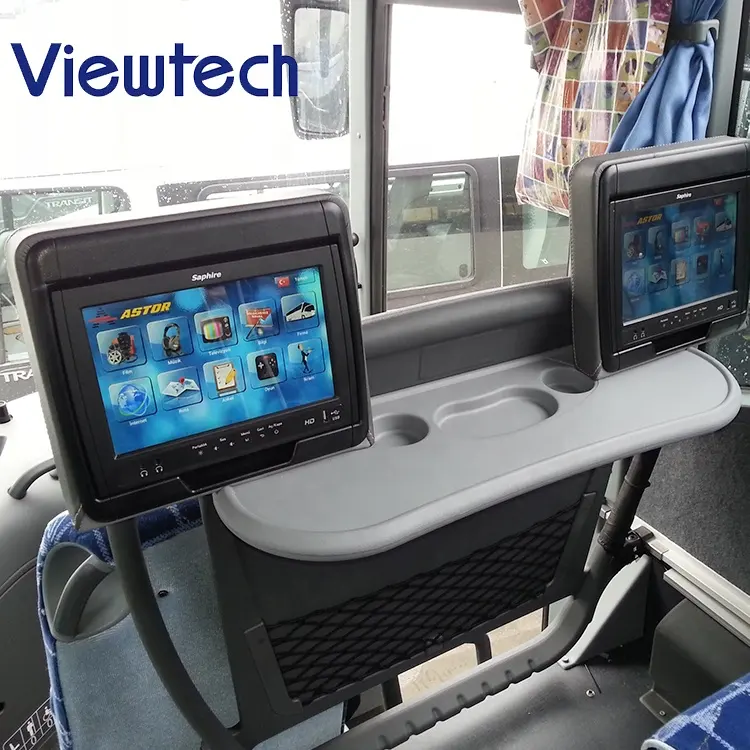 Daya Tahan Tinggi Mekanisme Bus Kursi Monitor 10.1 ''Bus Sistem VOD Kursi Belakang dengan Layar Angle Adjustable