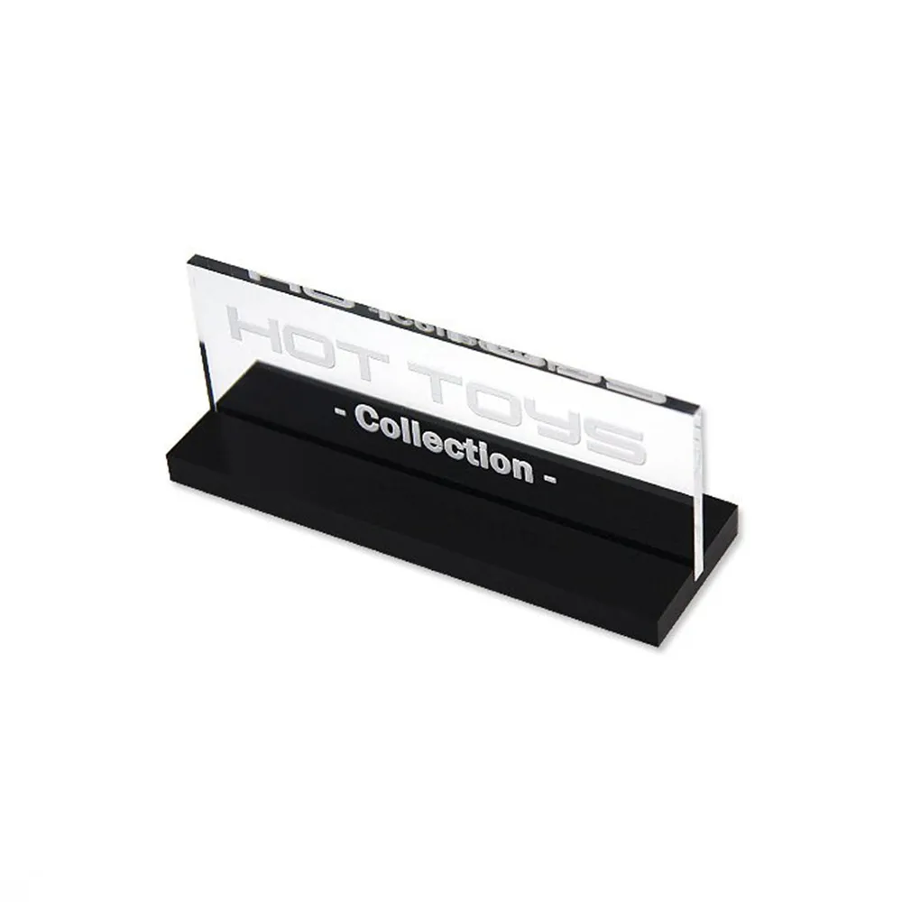 High-Quality Clear Printing Your Logo Acrylic Name Plate With Black Base