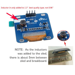 DIYmall 1,3 "I2C OLED-Anzeige modul 1,3 Zoll 128 X64 IIC OLED-Display SH1106 ohne Hintergrund beleuchtung für Arduino White High Quality