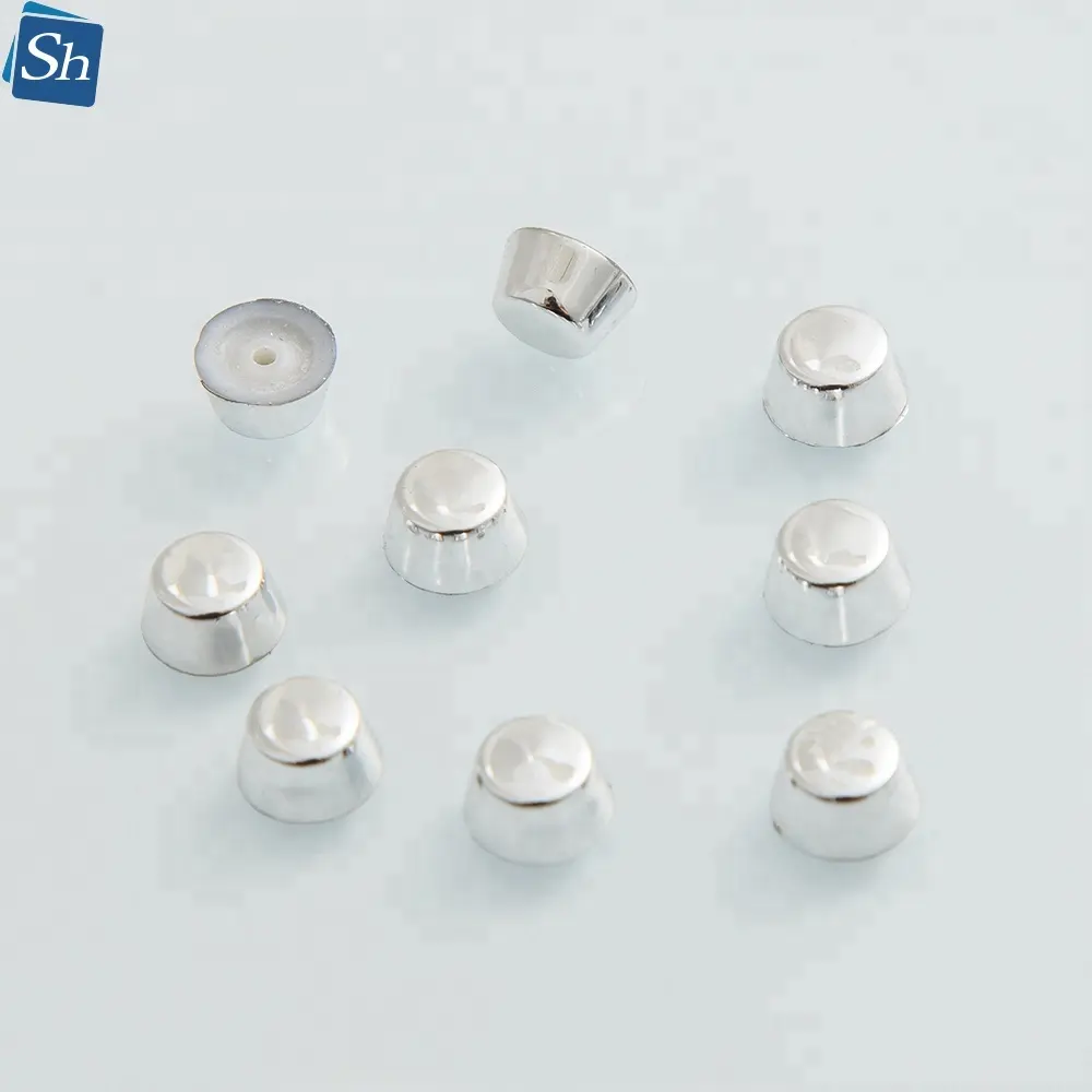 Wholesale New Fashion Plastic Cone Rivet Silver Loose Pearls Beads With Rivet For Jeans Jackets