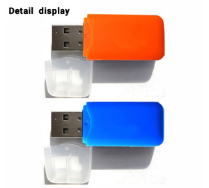 Hochgeschwindigkeits-Mini-Micro-TF-SD-Kartenleser Externer USB 2.0 mit Deckel adapter Einfache Installation Speicher kartenleser - Product Image 4