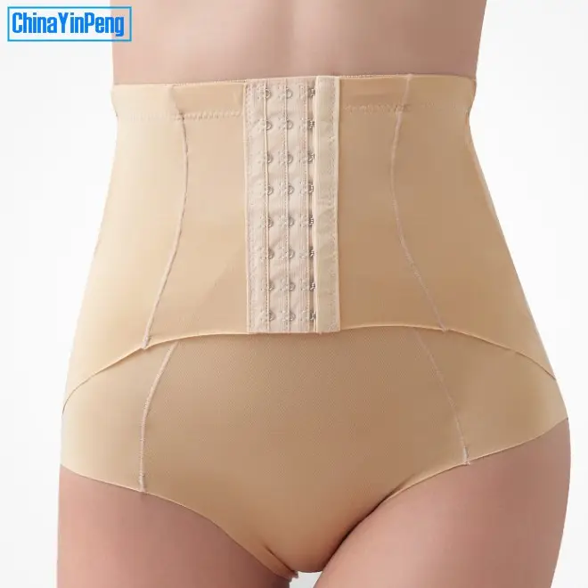 China Großhandel Nahtlose Frauen Spandex und Nylon Butt Lifter Dicker Bauch Shape wear Höschen mit Knöpfen Postpartum YPA6